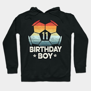 11 Year Old Soccer Player 11Th Birthday Boy Hoodie